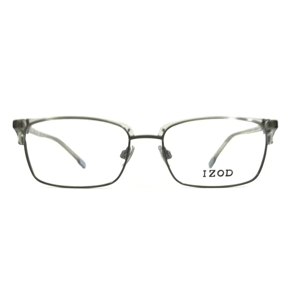 IZOD Eyeglasses Frames IZ2091 GREY CRYSTAL Rectangle Full Rim 56-17-150